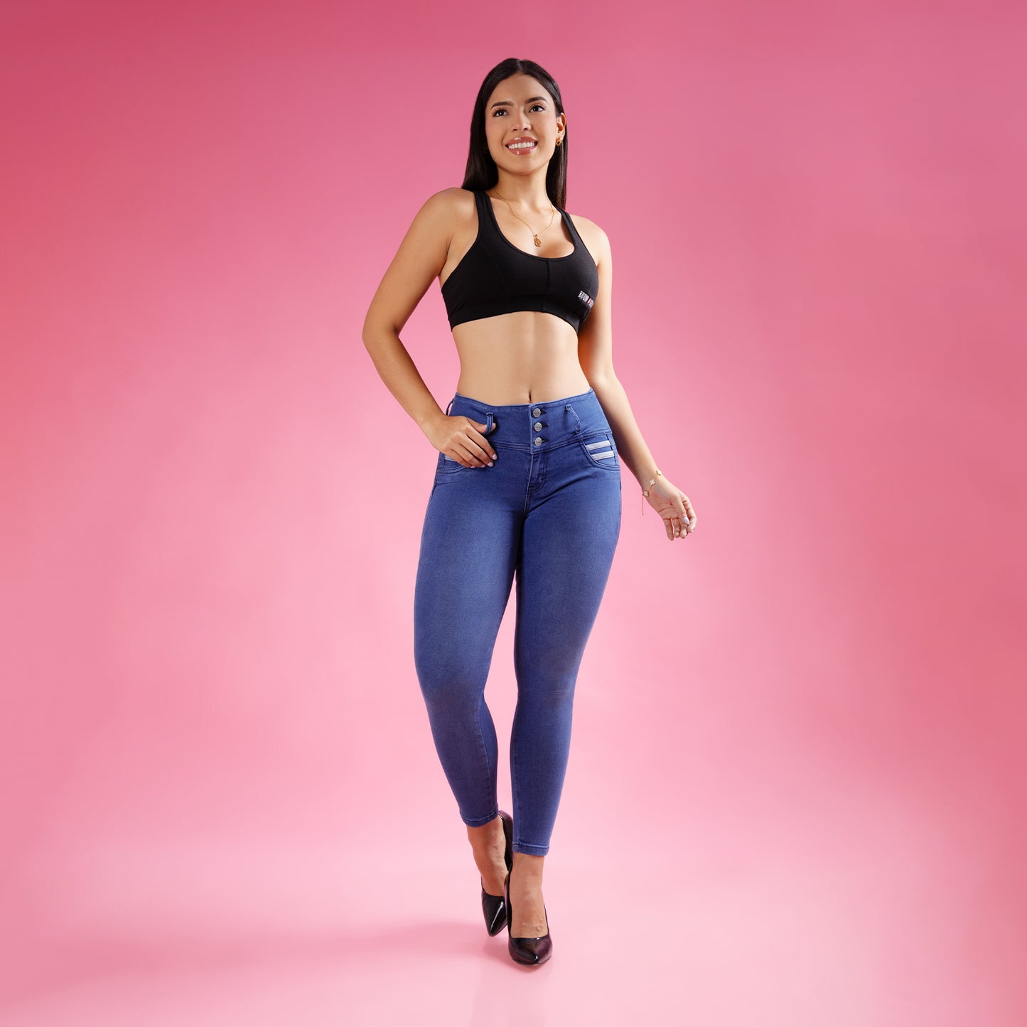 Jean Cintura 3b Pitillo Cristal Focalizado
