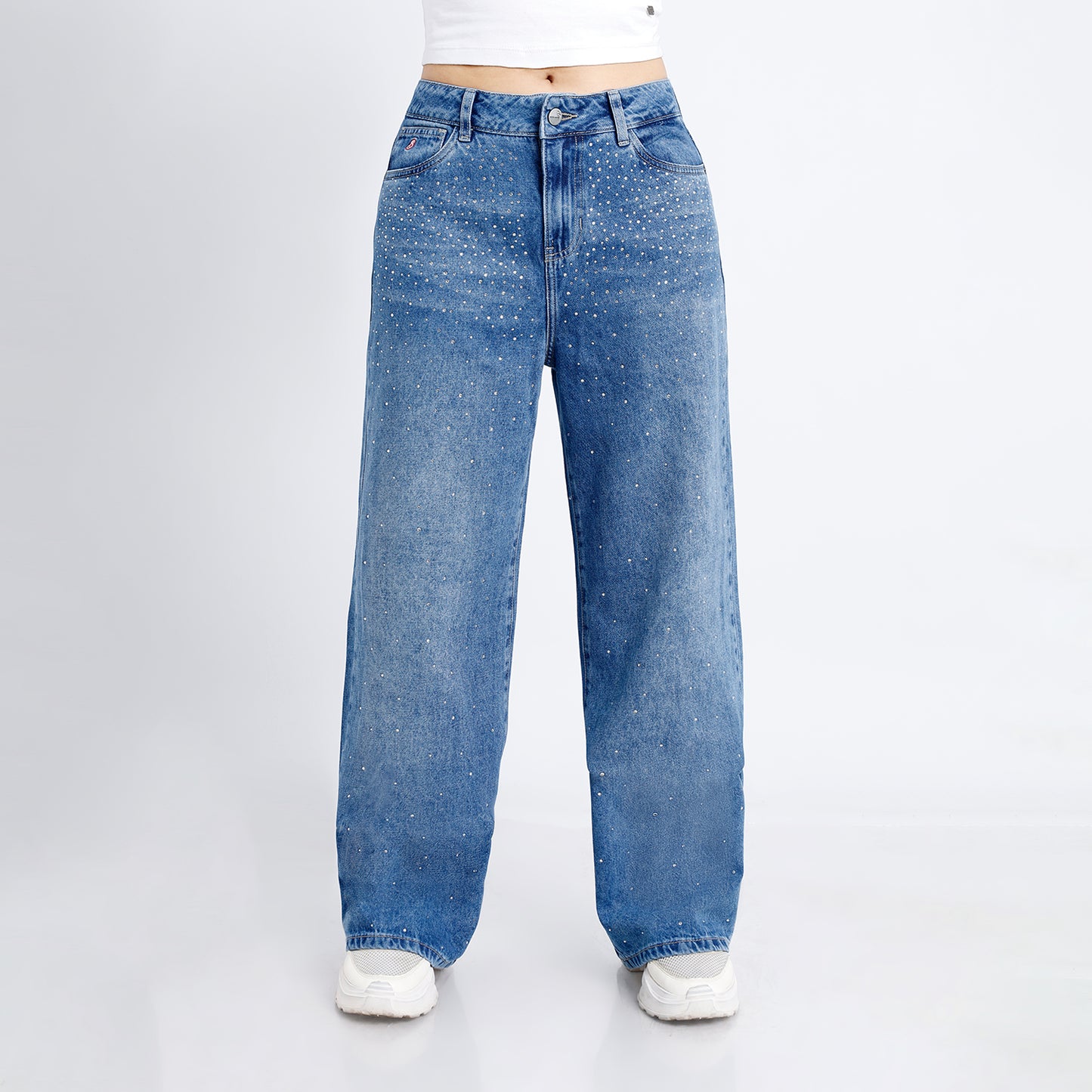 Pantalón Dama Marisol Wide Leg Cadera Cristal Frosteado