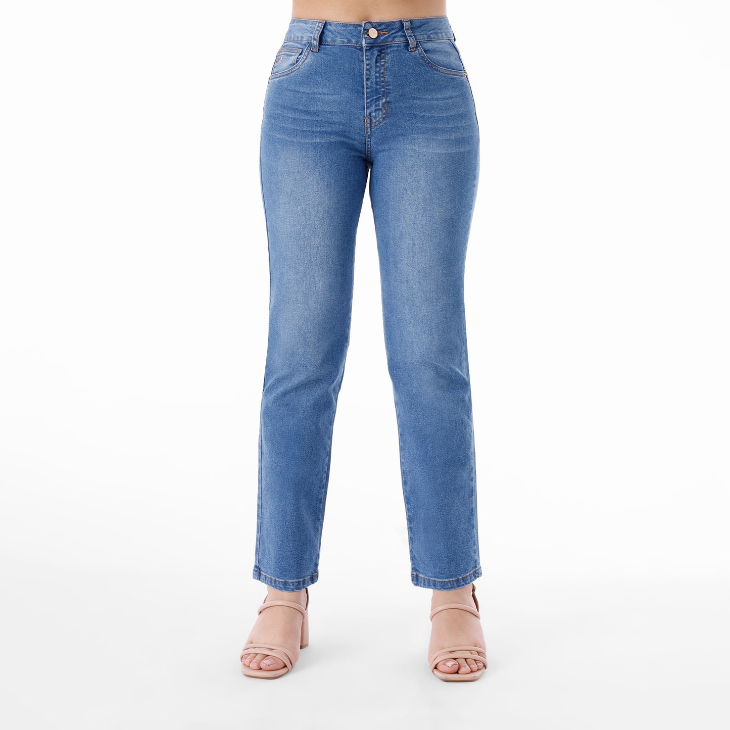 Jean Cintura Recto Straight Cristal