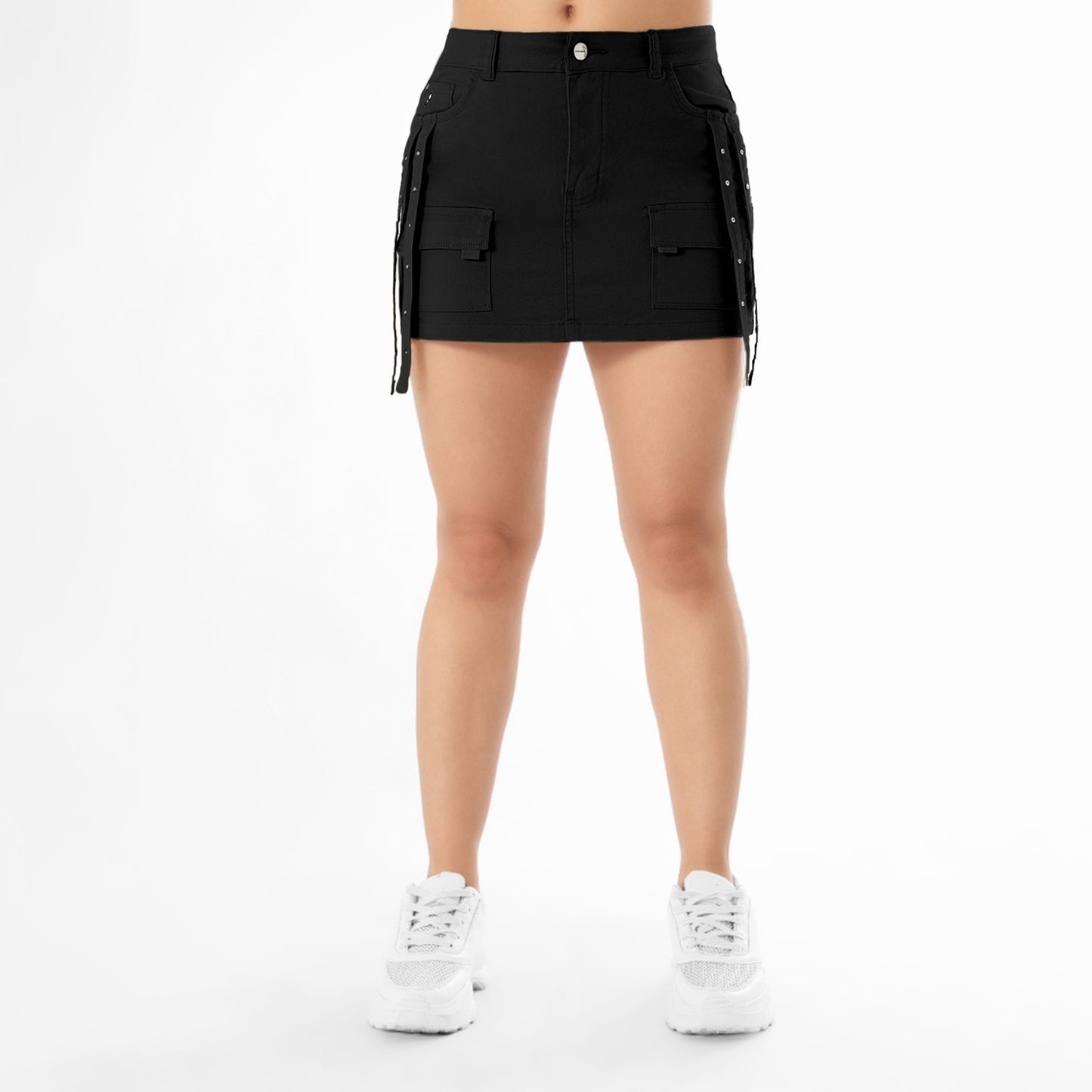 Falda Short Cargo Negro