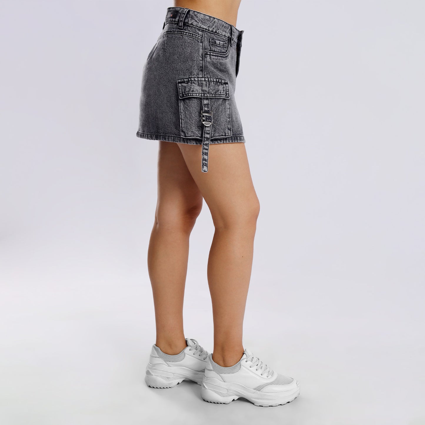 Falda Short Dama Cargo Stone