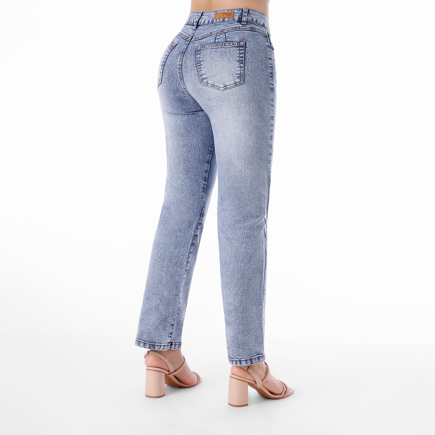 Jean Cintura Straight Diamante
