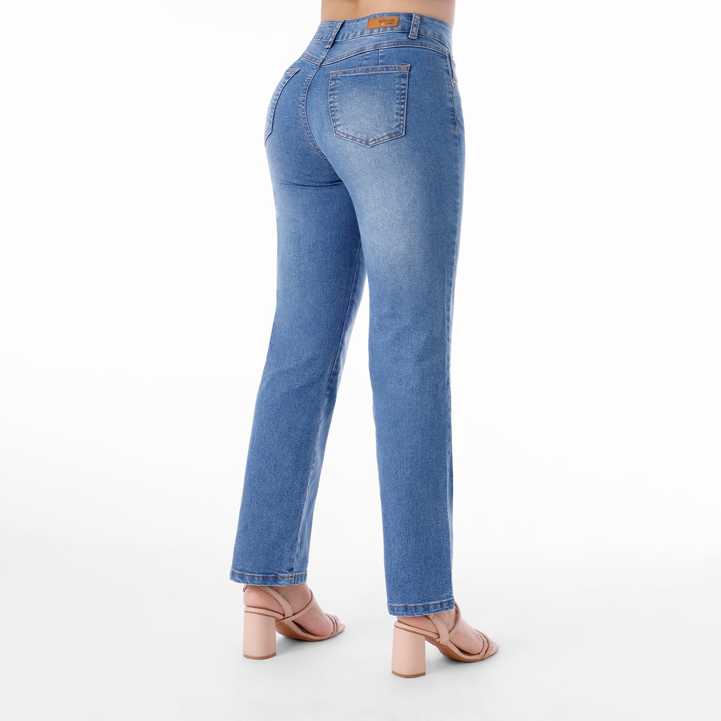 Jean Cintura Recto Straight Cristal