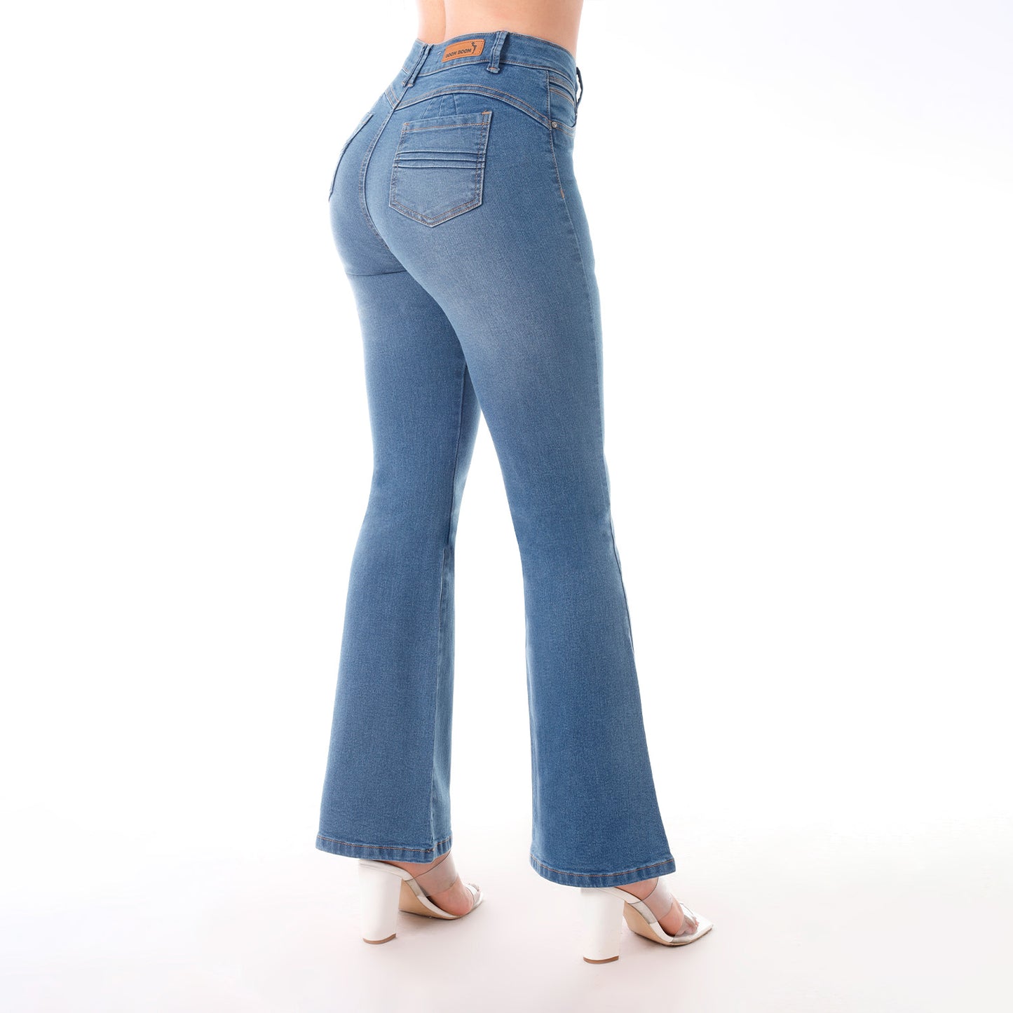 Jean Flare Cintura Cristal Focalizado