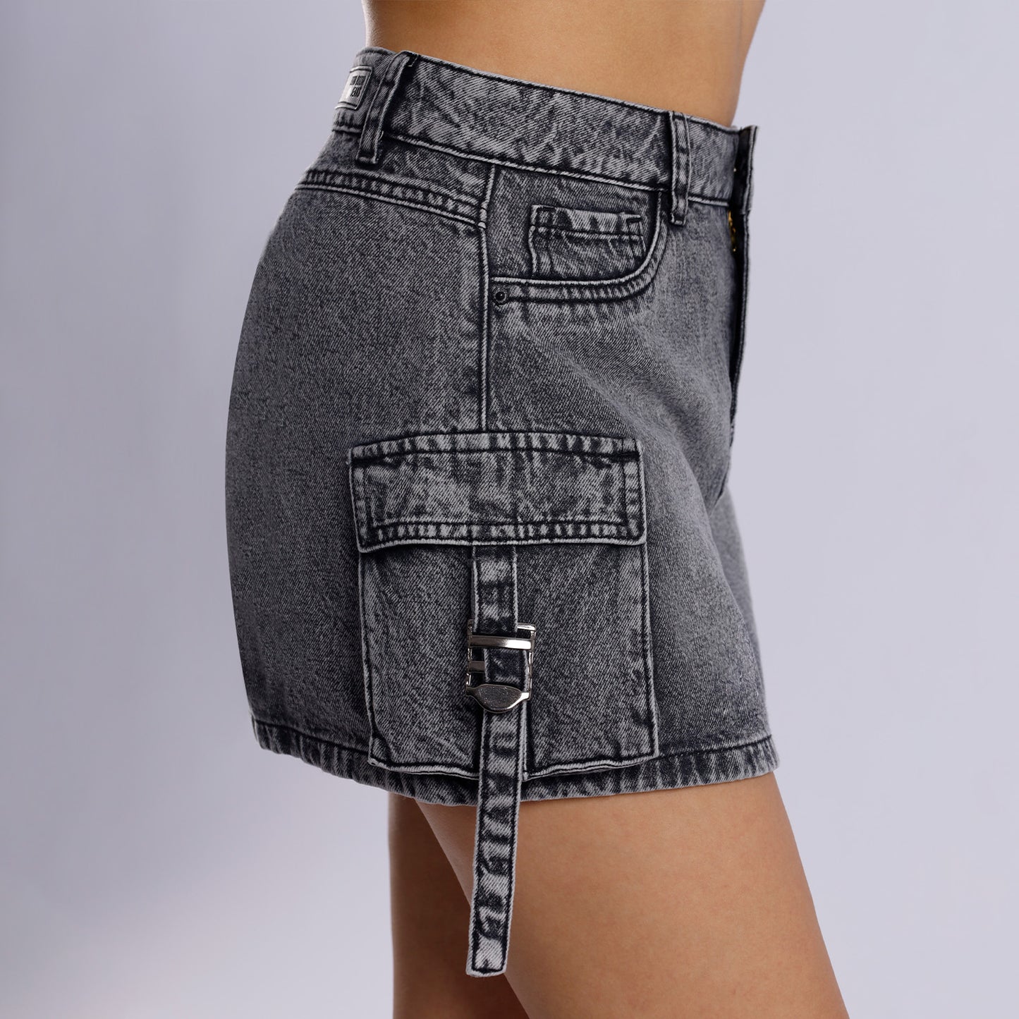 Falda Short Dama Cargo Stone
