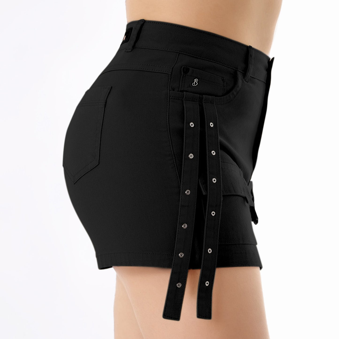 Falda Short Cargo Negro