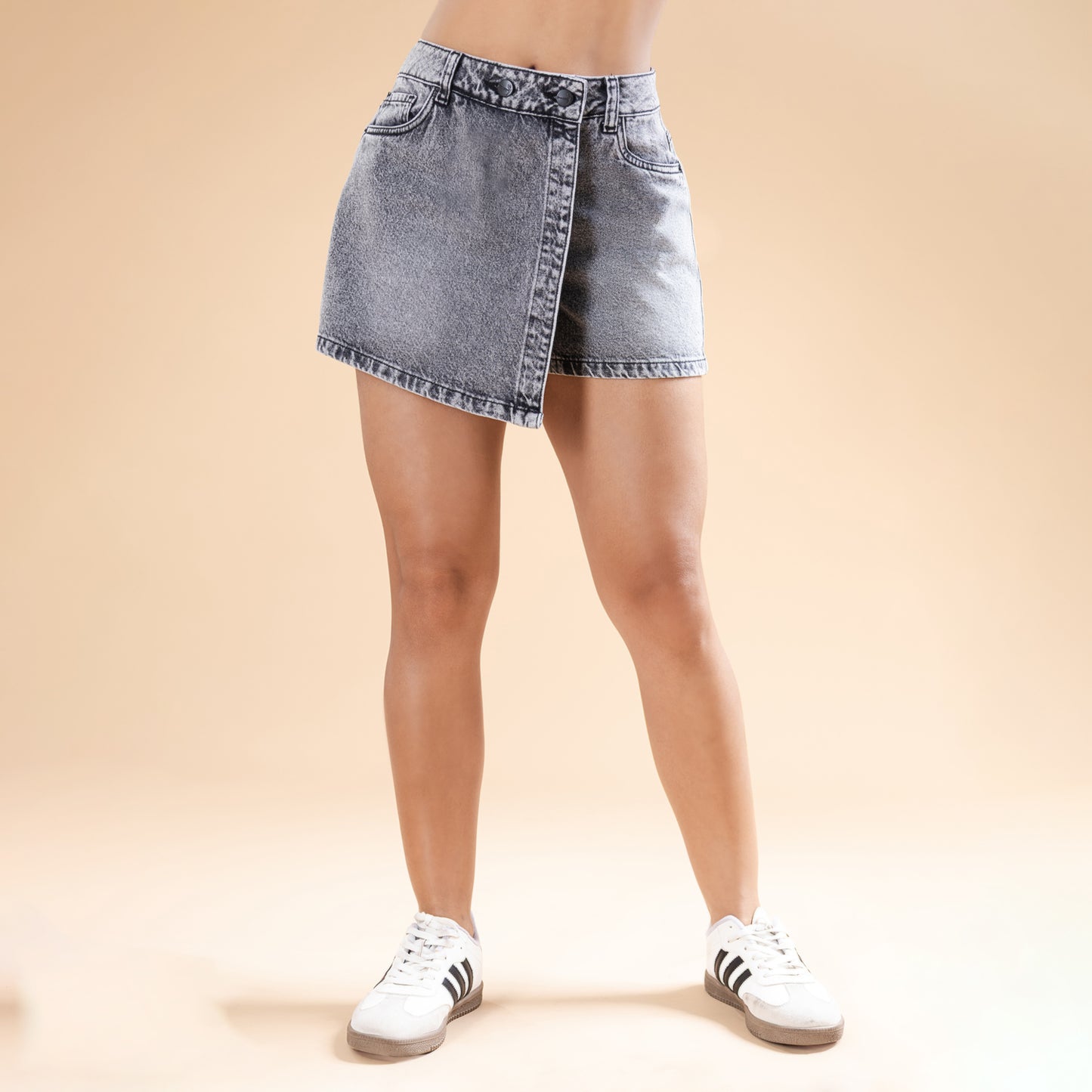 Falda Short Dama Cruzada Stone