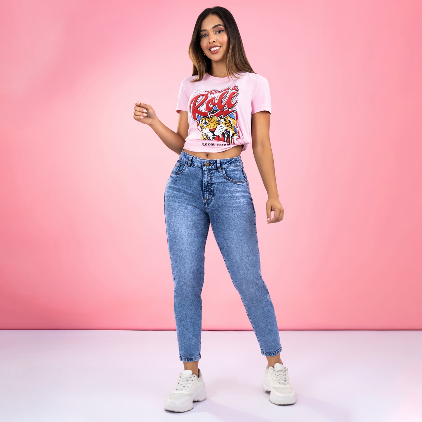 Polo Básico Slim Rosado Pastel