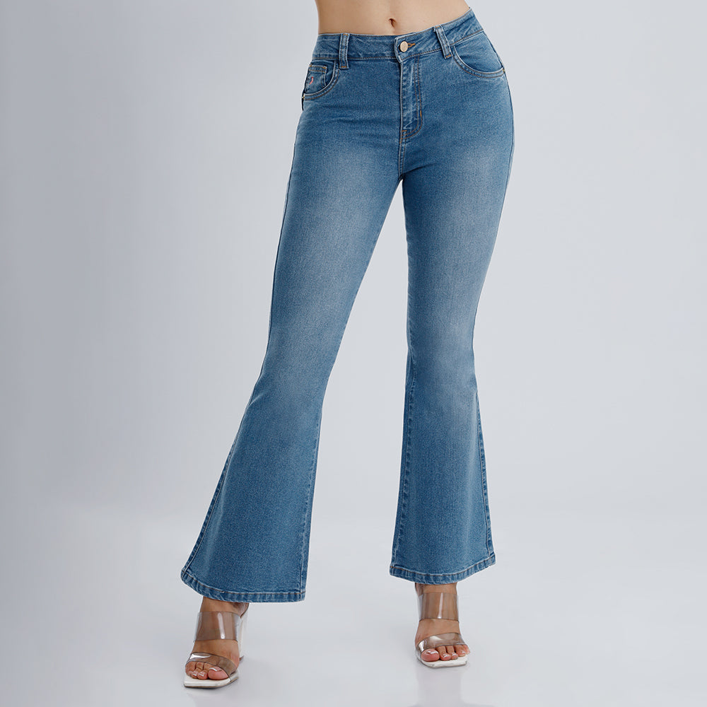 Jean Flare Cintura Diamante