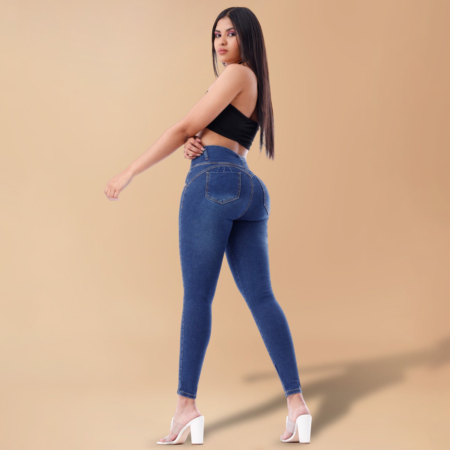 Jeans ala cadera online para mujer