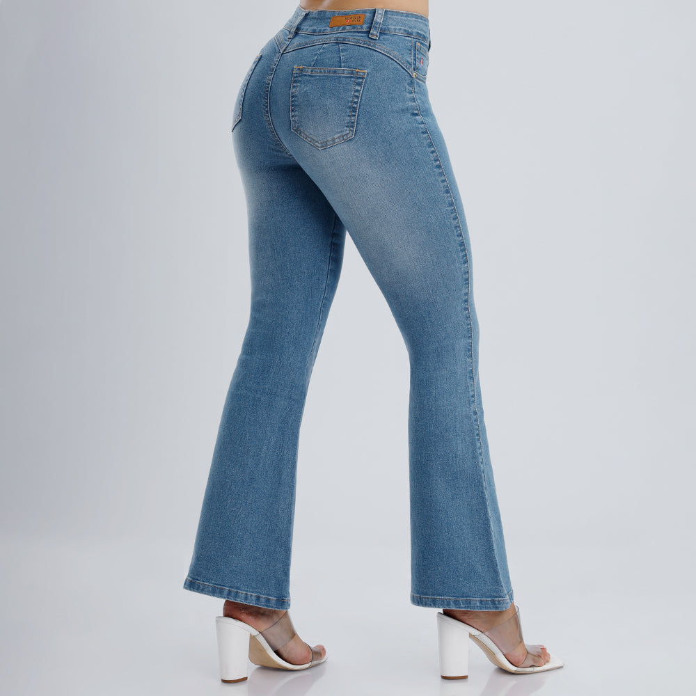 Jean Flare Cintura Diamante
