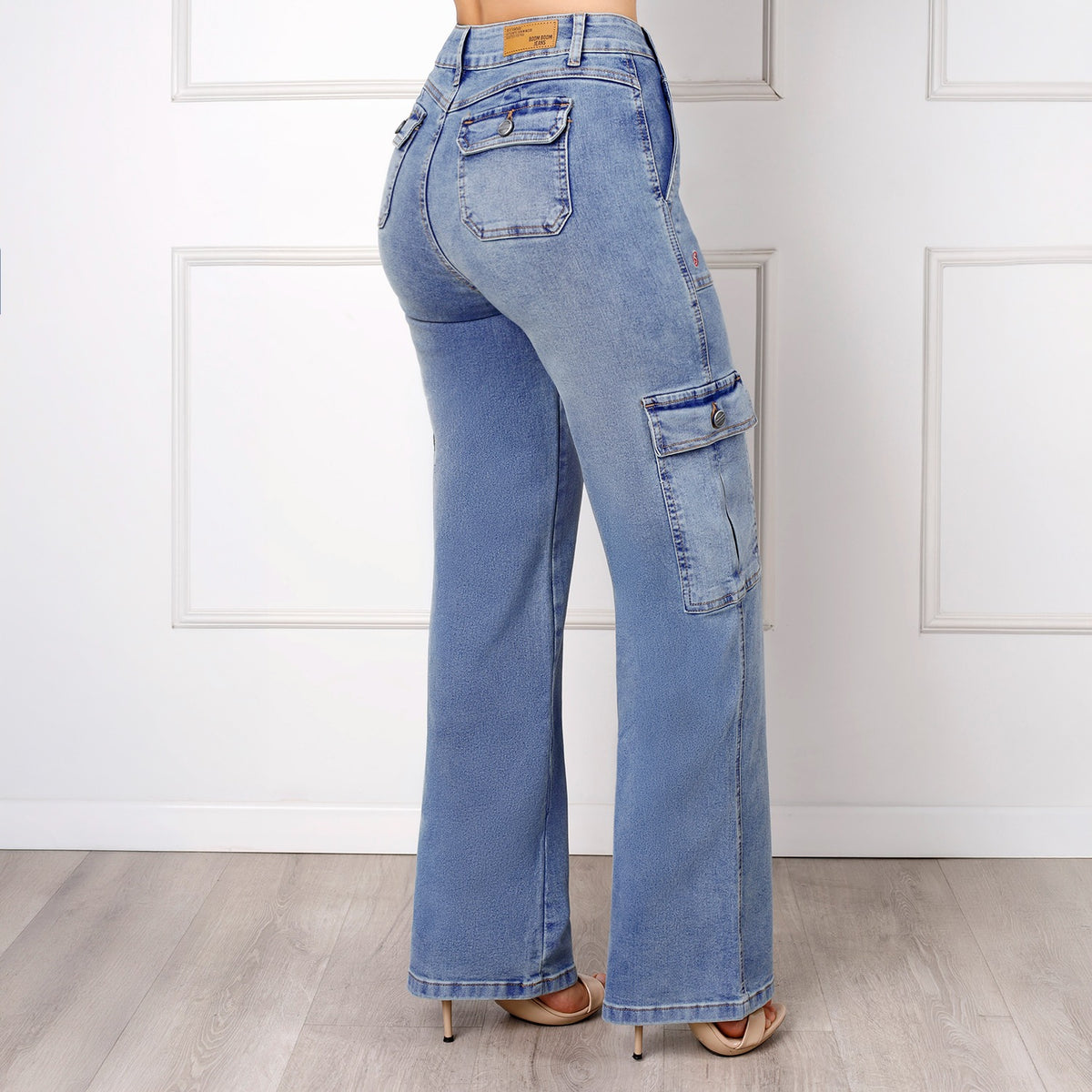 Wide Leg Moxie Cintura Cargo Cristal