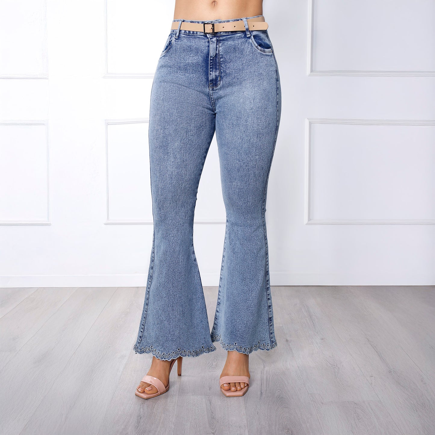 Pantalón Dama Libia Cintura Flare con Correa