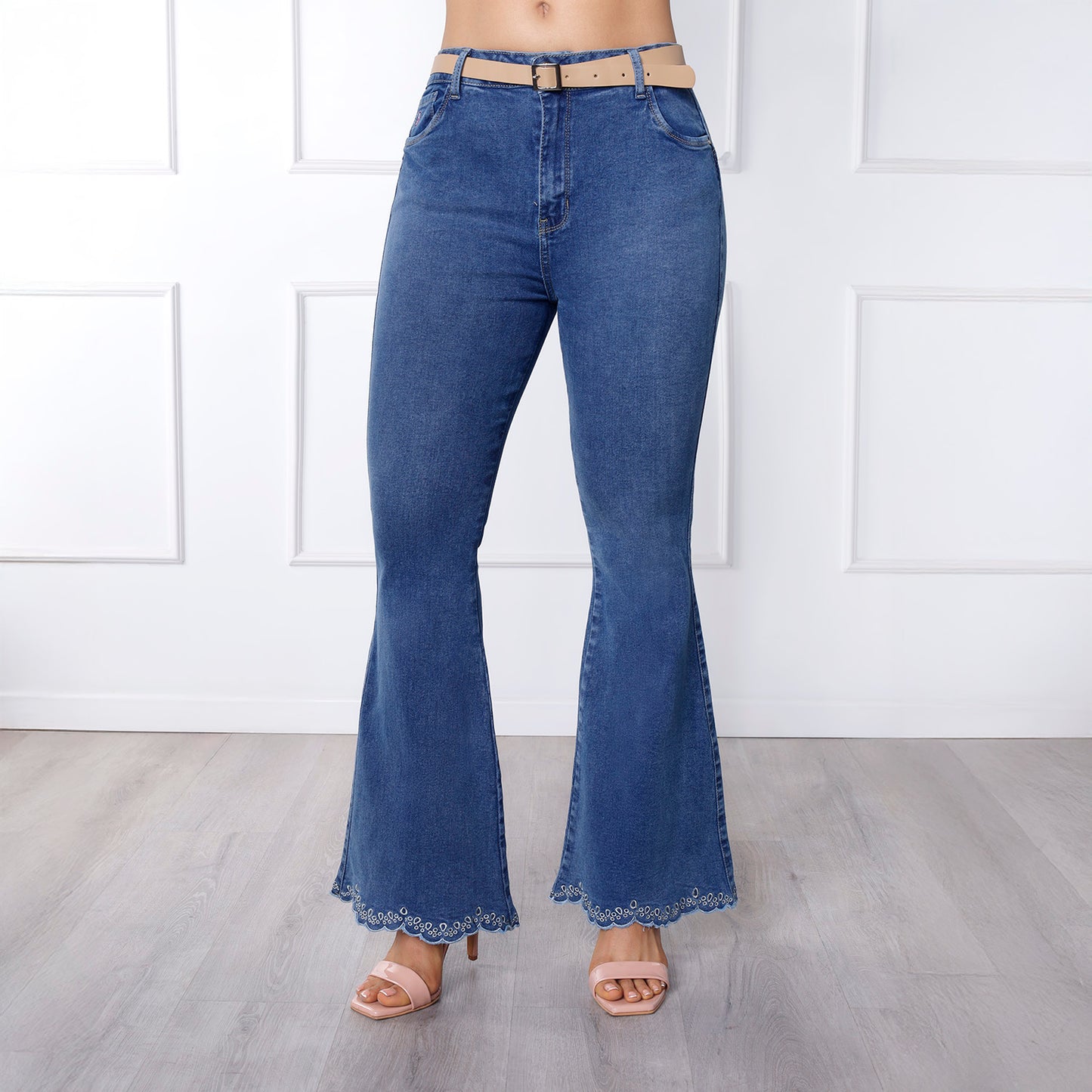 Pantalón Dama Libia Cintura Flare con Correa