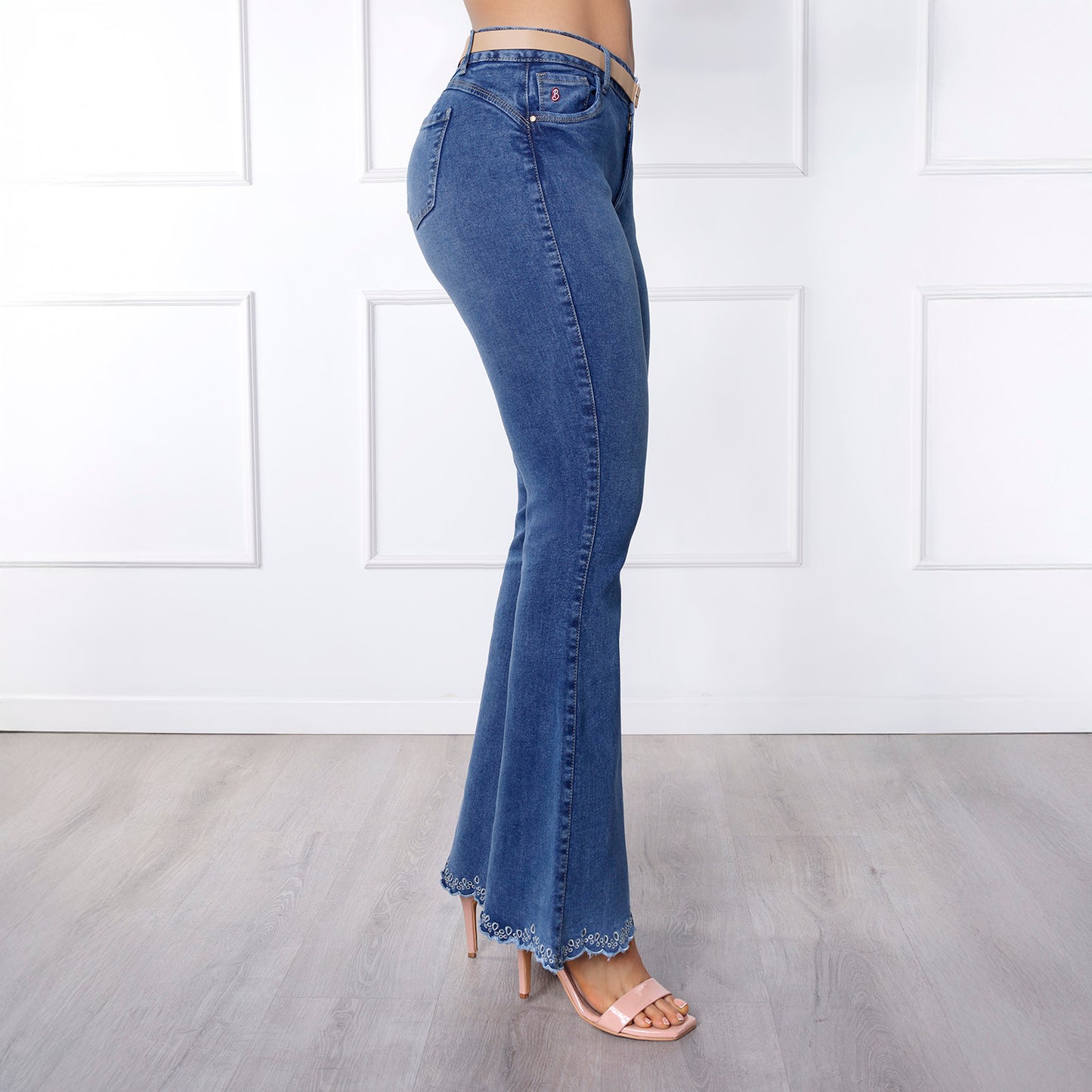 Pantalón Dama Libia Cintura Flare con Correa