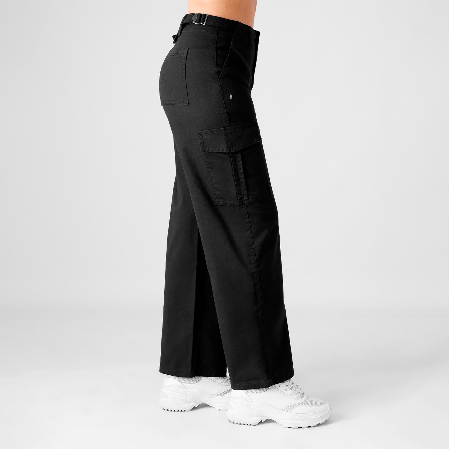 Pantalón Palazzo Cargo Mujer Negro