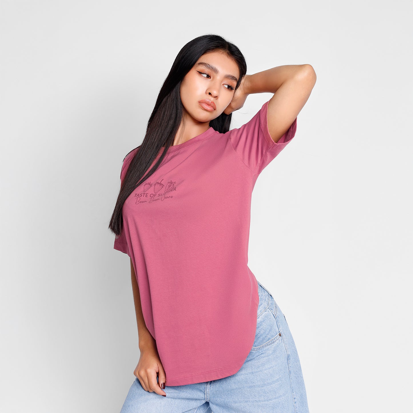 Polo Básico Oversize con Estampado