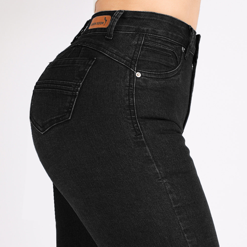 Jeans Push Up Mujer Semimoda Negro - 230850