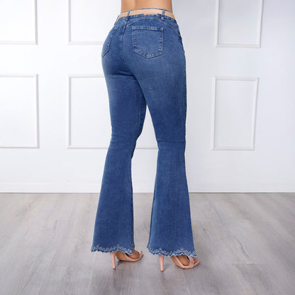 Pantalón Dama Libia Cintura Flare con Correa