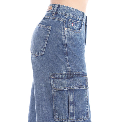 Jean Cintura Culotte Pepper