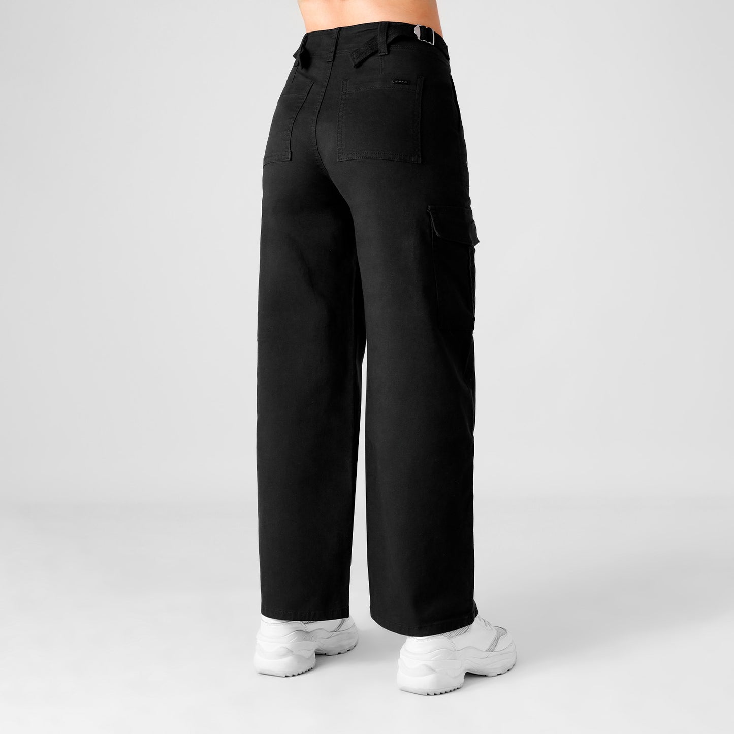 Pantalón Palazzo Cargo Mujer Negro