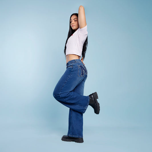 Pantalón Dama Hande Wide Leg