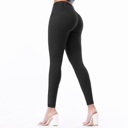 pantalon drill mujer push up negro