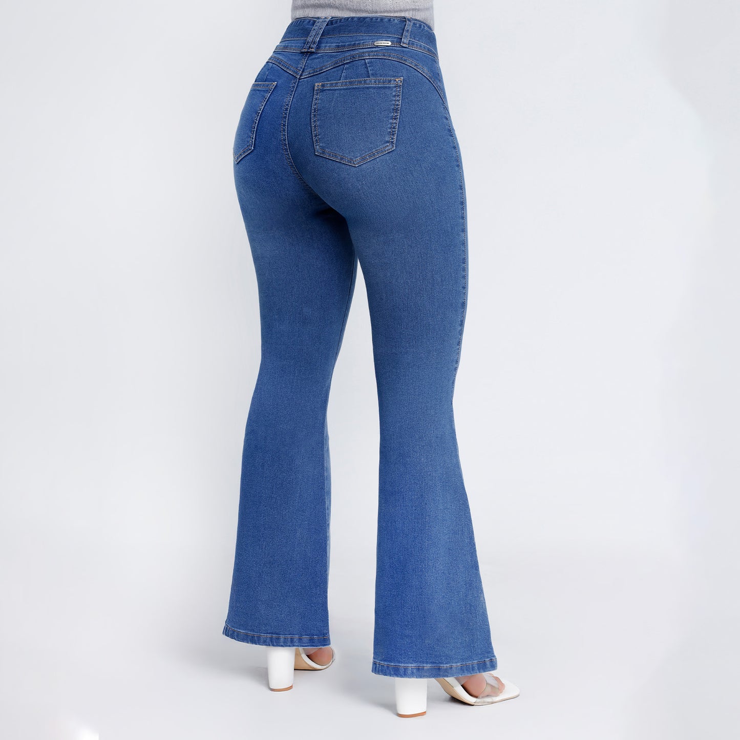 Pantalón Mariela Cintura Flare 2b C/correa Pepper Moteado