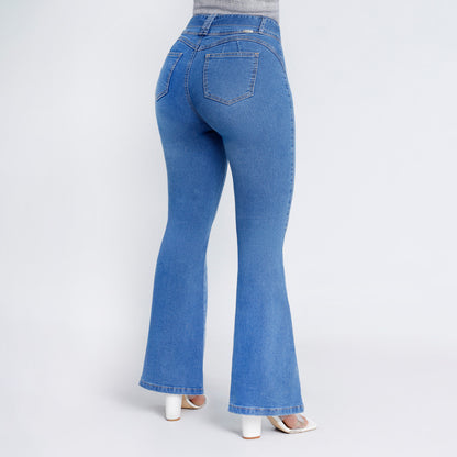 Pantalón Mariela Cintura Flare 2b C/correa Cristal Moteado