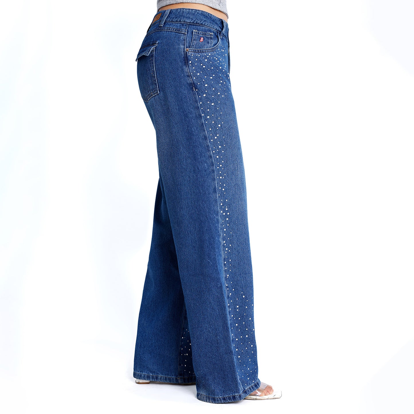 Pantalón Fernanda Wide Leg Cadera Pepper Contaminado