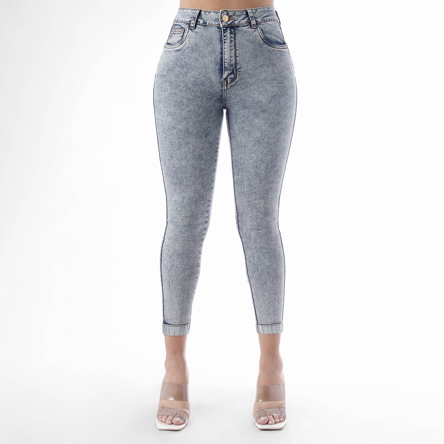 Jean Tobillero Mujer Gris