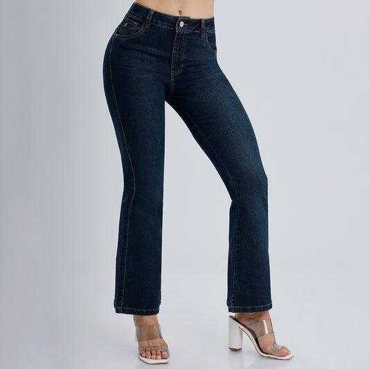 Jean Flare Cintura Pepper Moteado