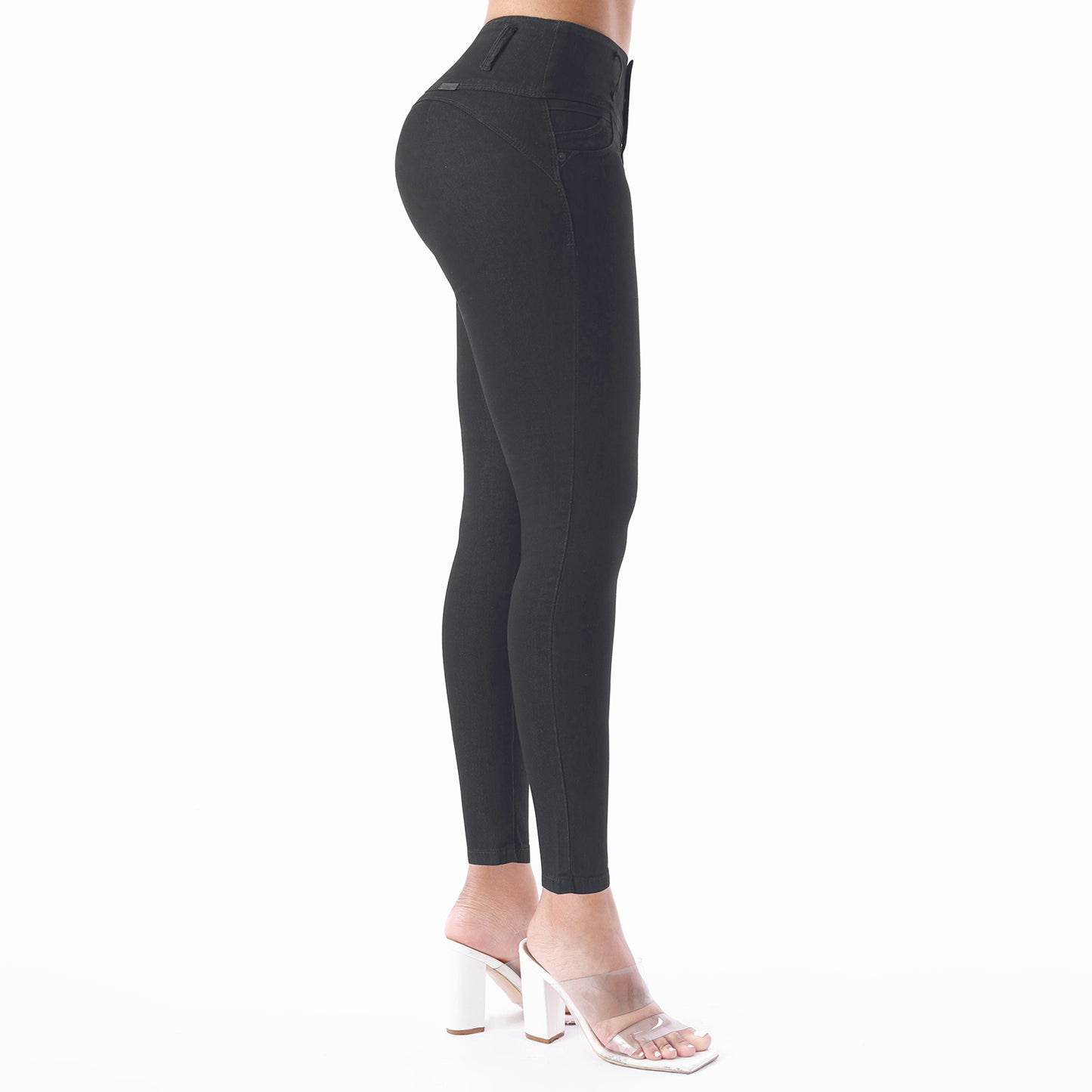 Jeans Push Up Mujer Pitillo Semicintura Mujer Plomo - 231028