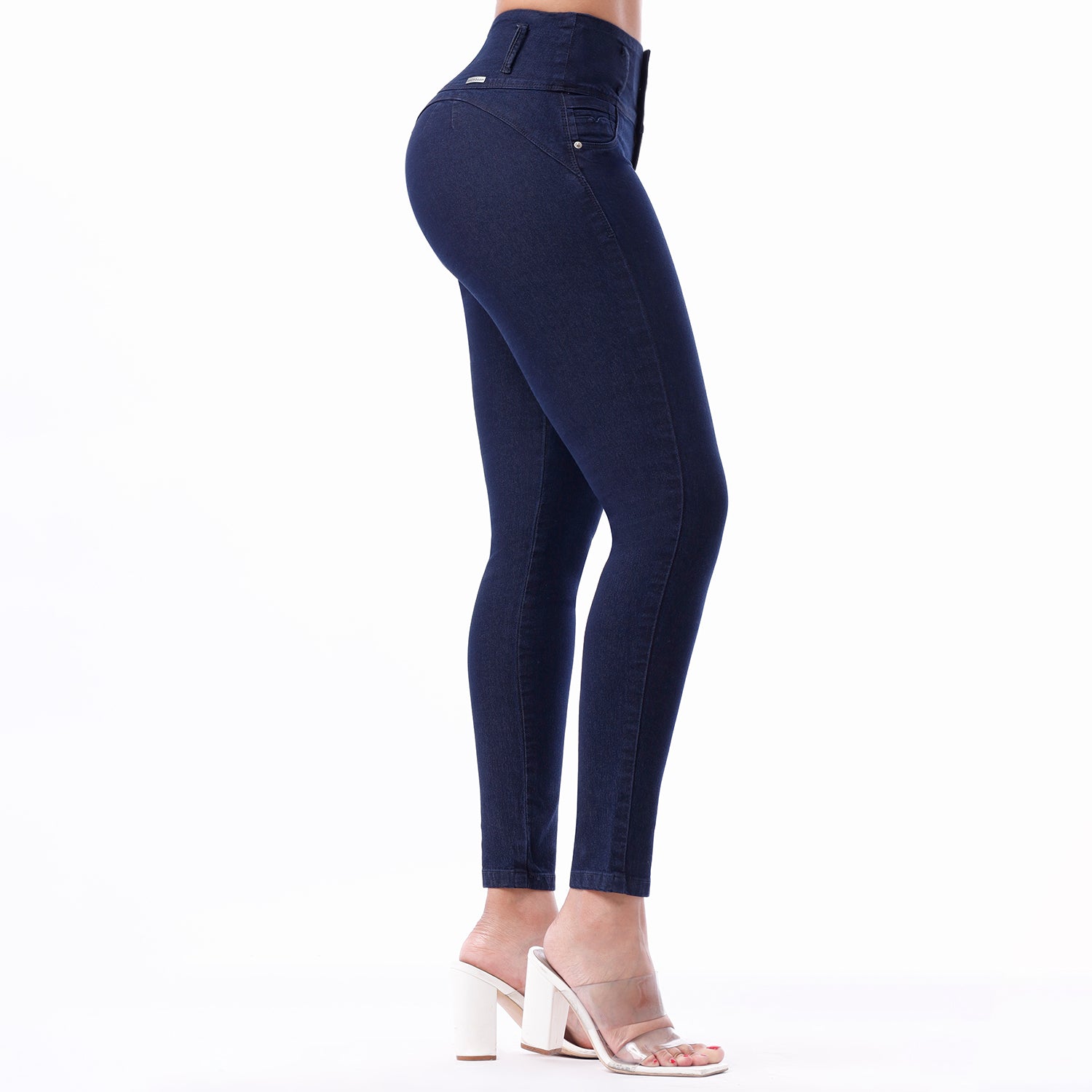 jean mujer push up azul noche