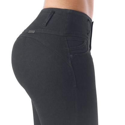 Jeans Push Up Mujer Pitillo Semicintura Mujer Plomo - 231028