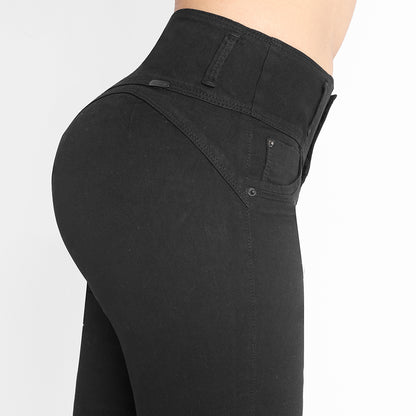 Jeans Push Up Mujer Pitillo Tobillero Semi Cintura Negro – 221712