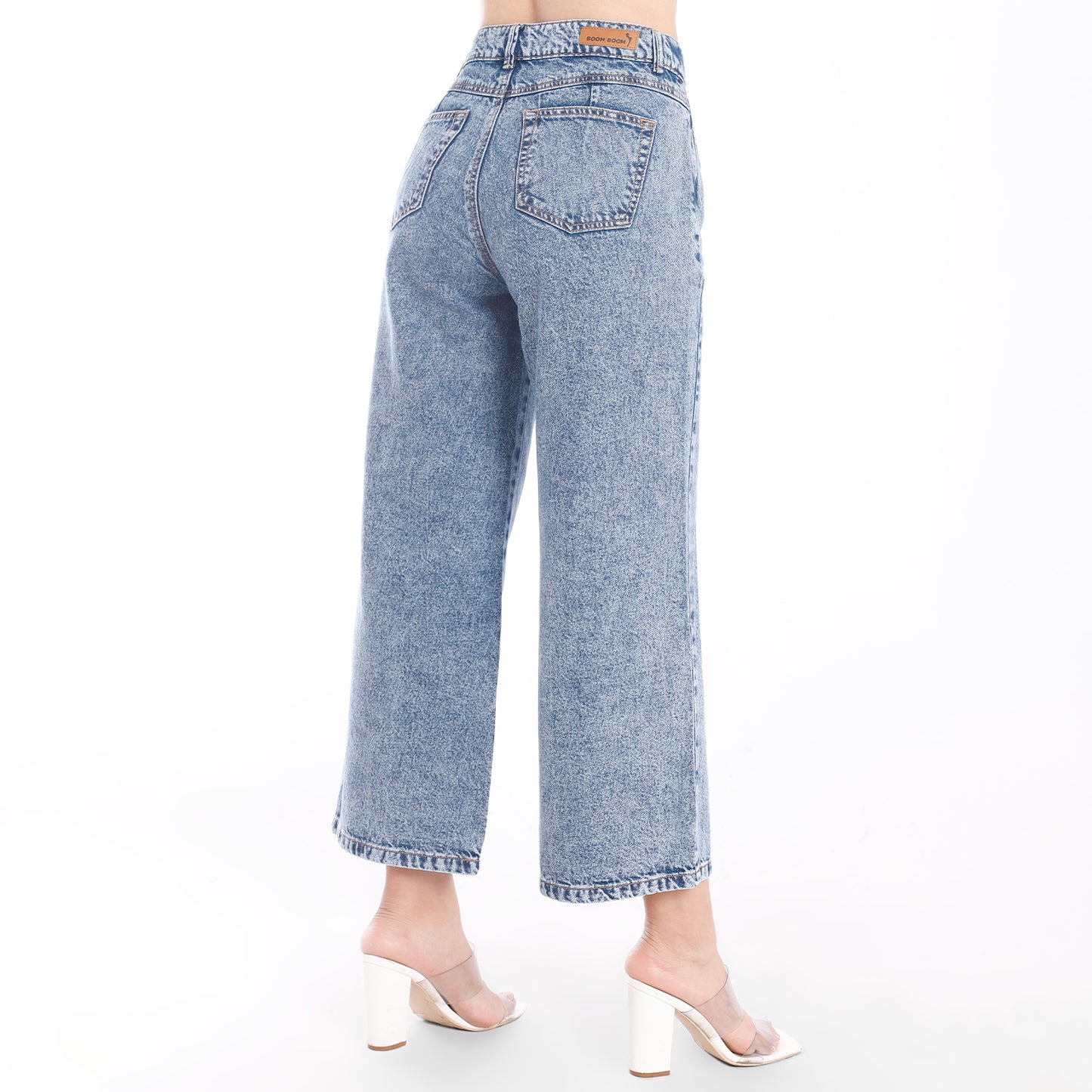 Jean Culotte Cintura Mujer Pepper Frosteado