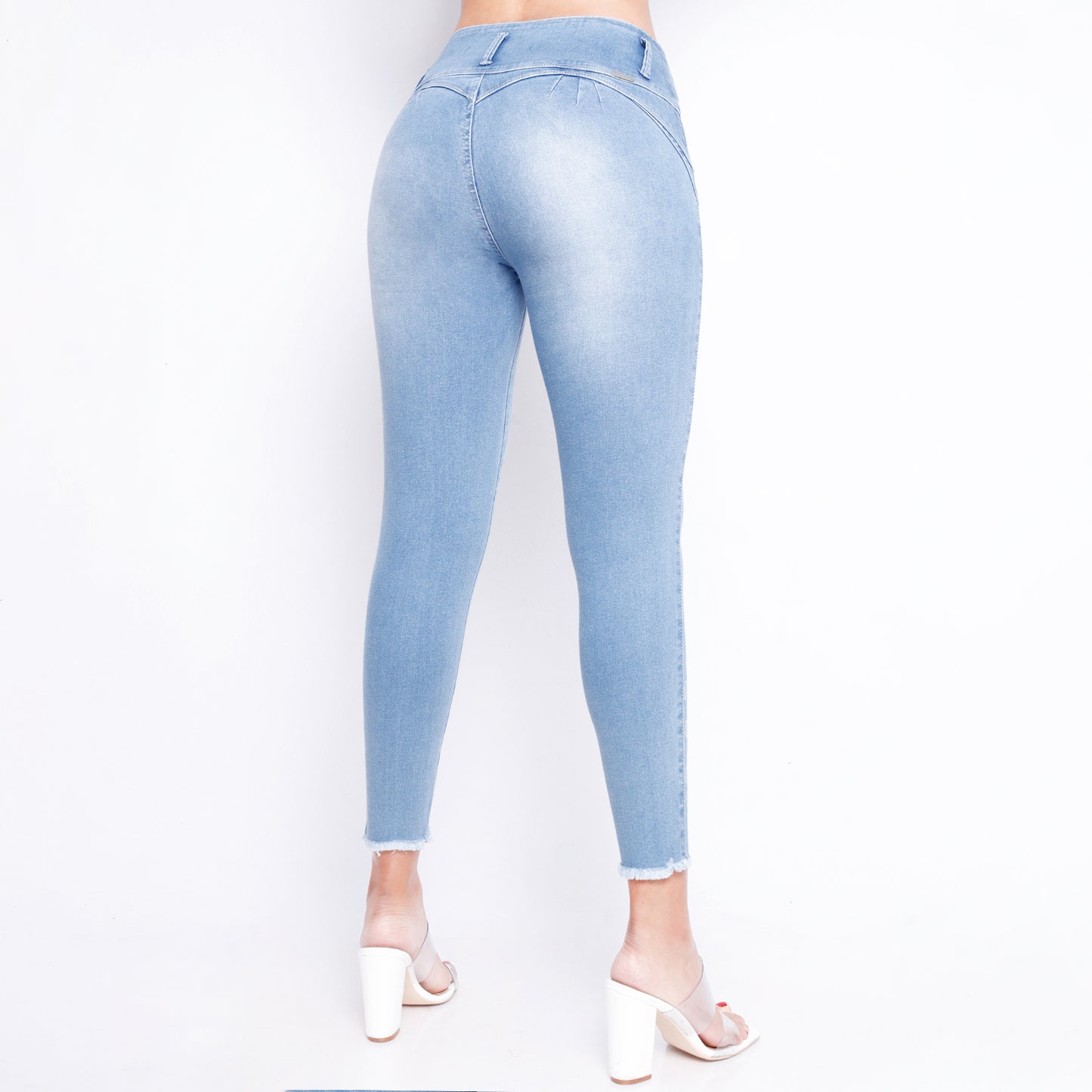 Jeans Push Up Mujer Semimoda Pitillo Tobillero Cintura Cristal Contaminado – 230189