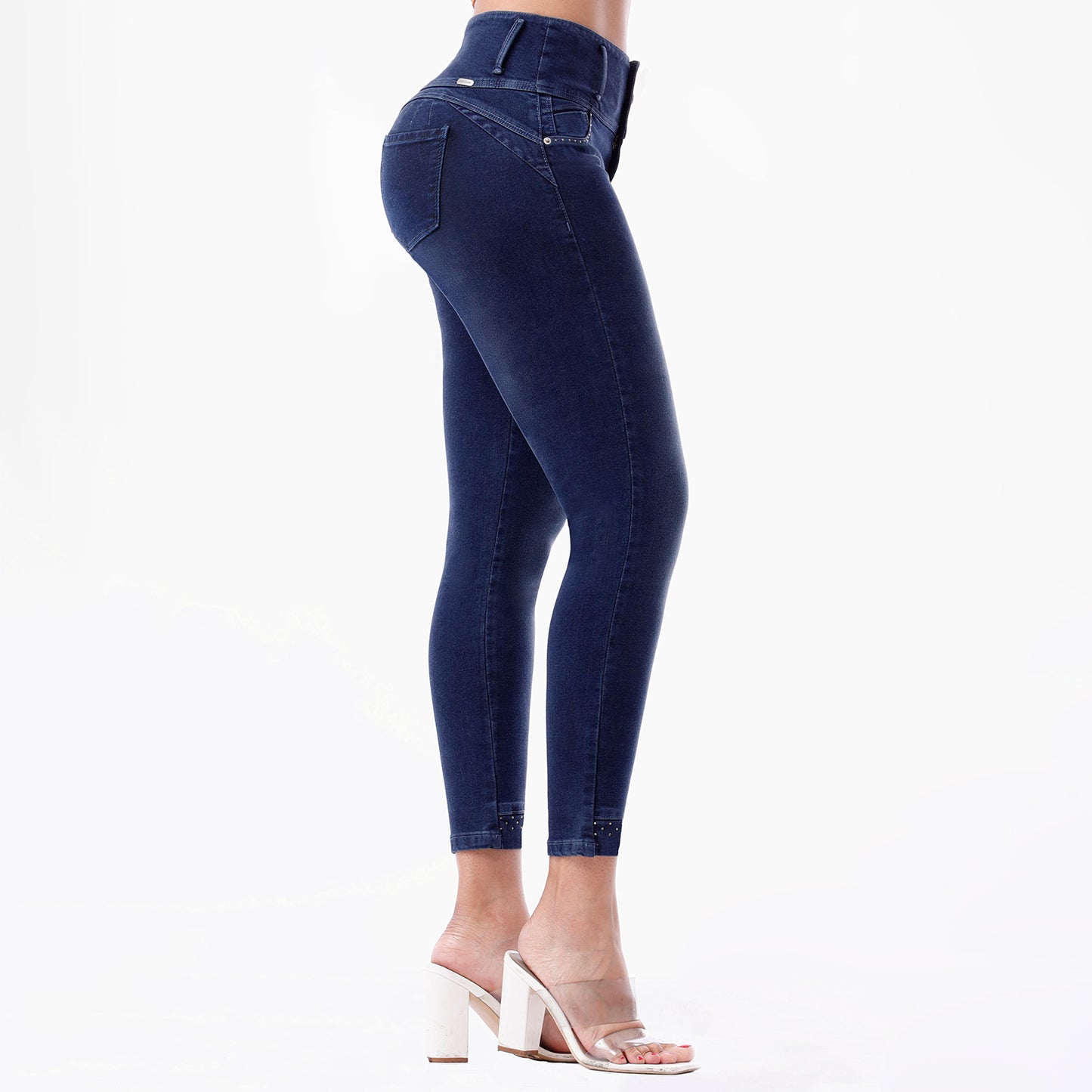 Jeans Push Up Mujer Semimoda Pitillo Tobillero Cintura Gráfito – 230191