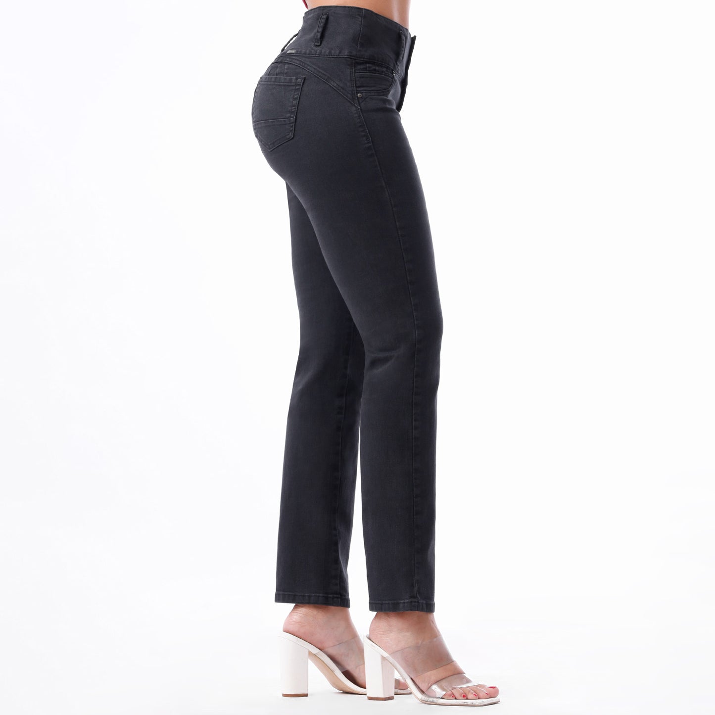 Jeans Push Up Mujer Semimoda Semi Recto Cintura Carbón – 220664