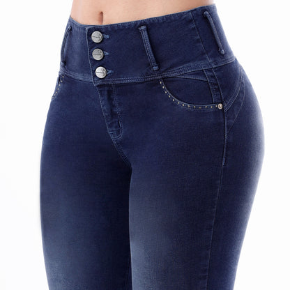 Jeans Push Up Mujer Semimoda Pitillo Tobillero Cintura Gráfito – 230191