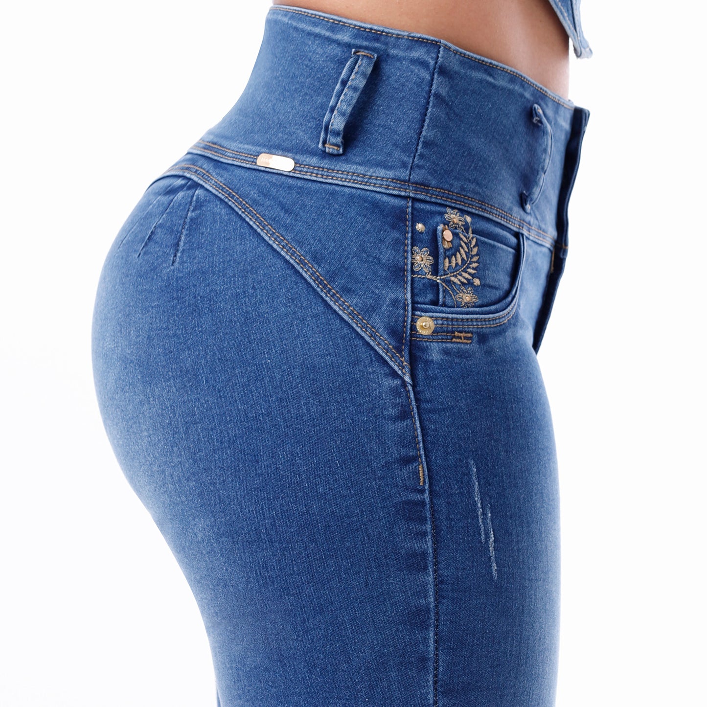 Jeans Push Up Mujer Semimoda Pitillo Semi Cintura Cristal – 220278