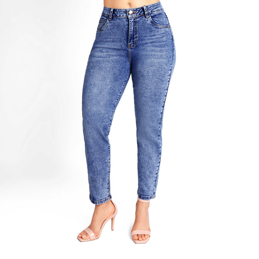 Pantalón Cintura Mom Cristal Frost
