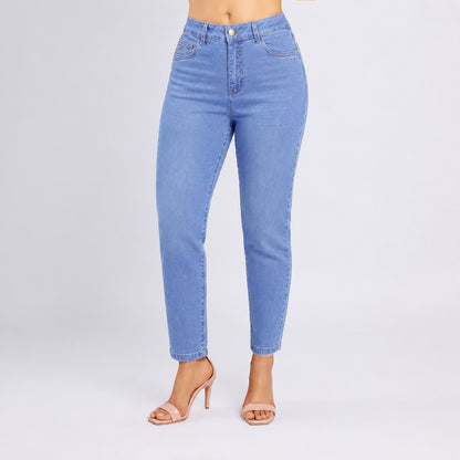 Pantalón Cintura Mom Diamante Mot