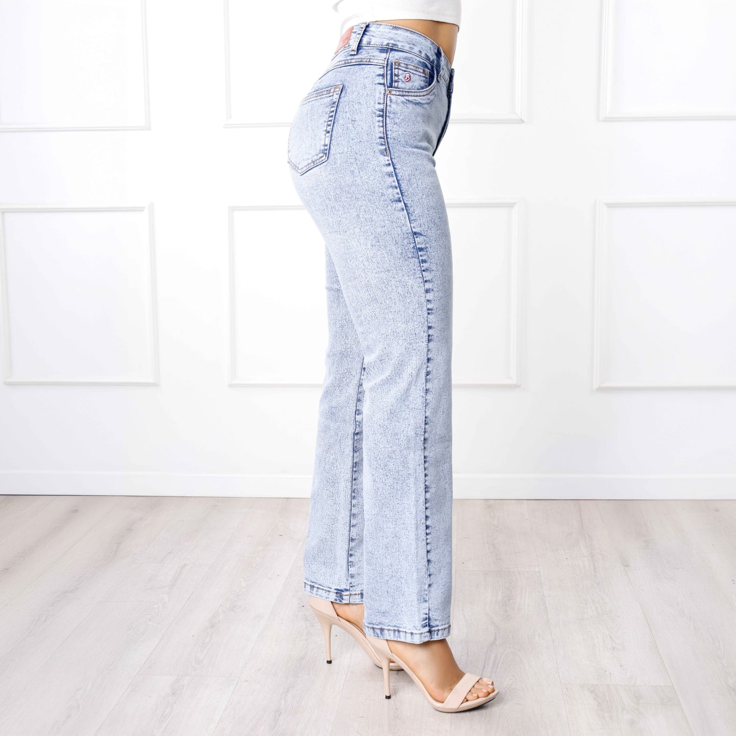 Pantalón Cintura Straight Diamante Frost