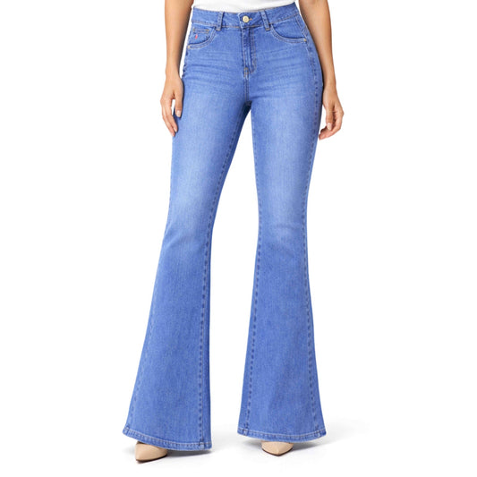 Pantalón Cintura Flare Sirena Diamante Mot