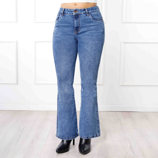 Pantalón Cintura Flare Sirena Pepper Frost
