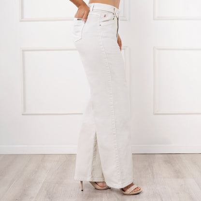Wide Leg Mila Cintura C/correa Hueso